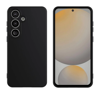 Samsung Galaxy S25+ Plus ( SM-S936 ) Matt Silicone Color Case Cover, Black | Silikona Vāciņš Maciņš Apvalks Bampers