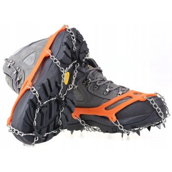 Pretslīdēšanas radzes ziemas apaviem / Pretslīdes apavu uzlikas ar glabāšanas somu, Izmērs 39-45 | Ice Snow Traction Cleats Crampons