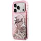 Karl Lagerfeld šķidra spīduma Karl Script Logo MagSafe vāciņš iPhone 17 Pro Max – rozā | Phone Case Cover