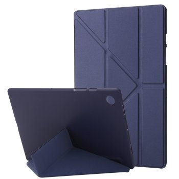 Samsung Galaxy Tab A8 10.5 (2021) (2022) (SM-X200/X205) V-fold Stand Silicone Book Case Cover, Blue | Vāks Maks Apvalks Pārvalks Grāmatiņa