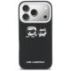 Karl Lagerfeld Karl & Choupette drukas un kabatas vāciņš iPhone 17 Pro Max – melns | Phone Case Cover