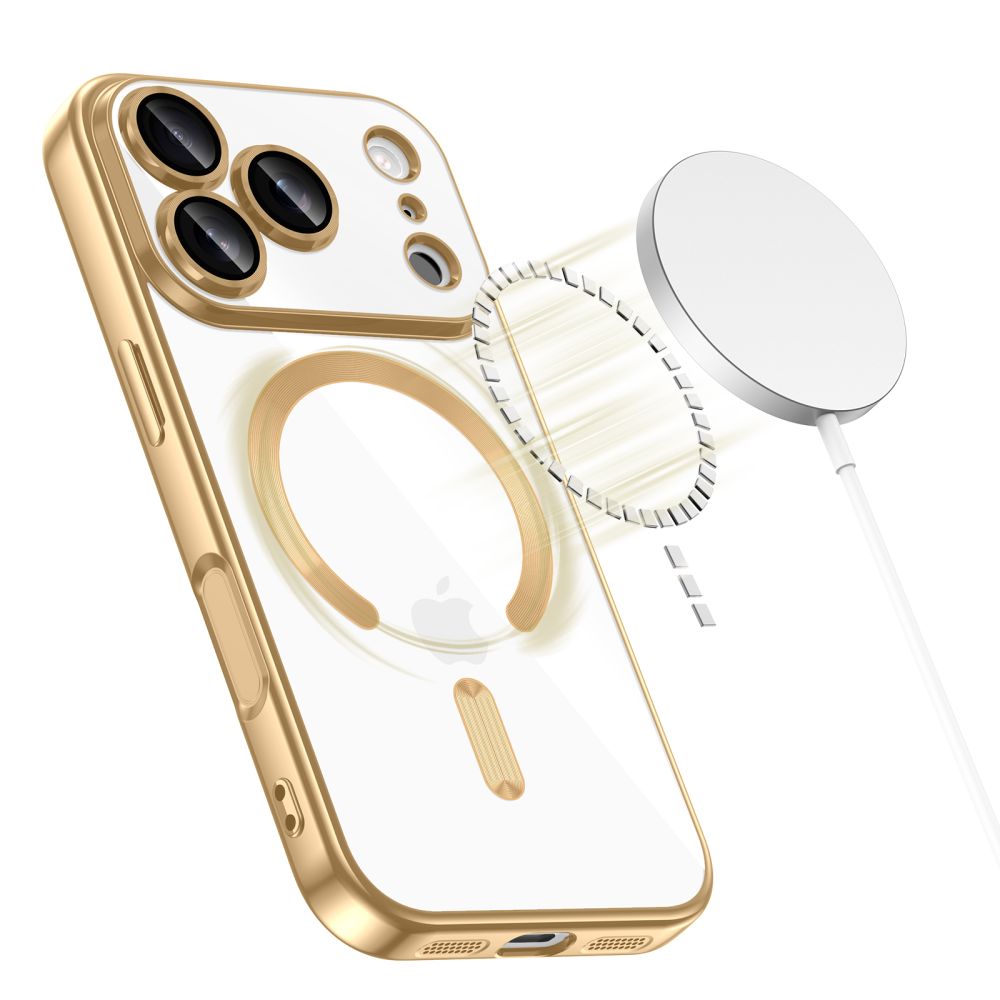 Tech-Protect MagFlex MagSafe vāciņš iPhone 17 Pro Max - caurspīdīgs zelts | Phone Case Cover Transparent Gold (0)