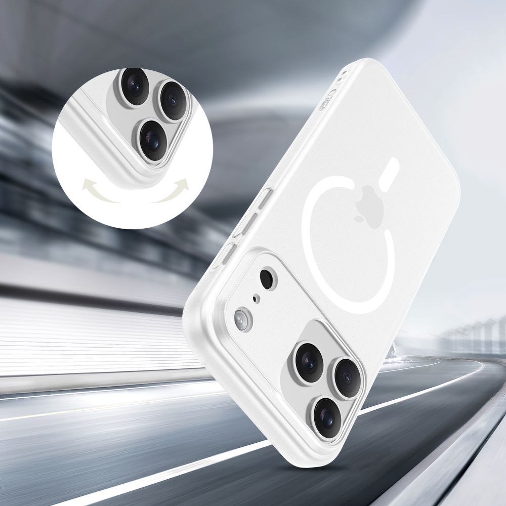 Tech-Protect MagSlim MagSafe maciņš iPhone 17 Pro Max - Matēts balts | Phone Case Cover Matte White (3)