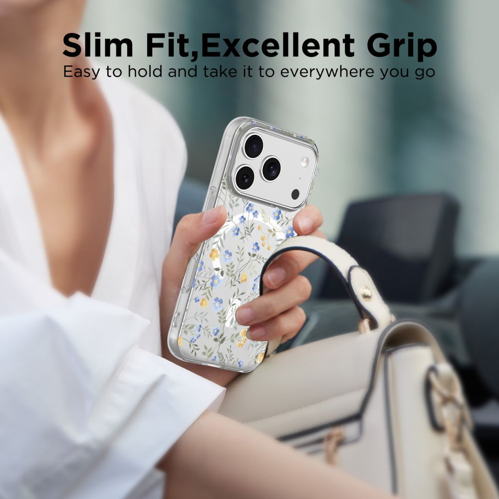 Tech-Protect FlexAir MagSafe vāciņš iPhone 17 Pro Max - Margrietiņas ar lapām | Phone Case Cover Daisies With... (2)