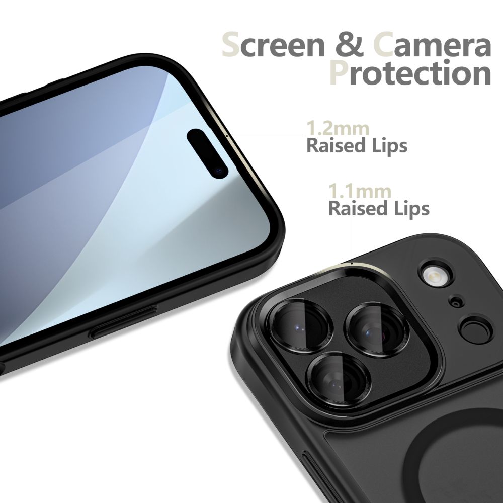 Tech-Protect MagCam MagSafe maciņš iPhone 17 Pro Max - Matēts melns | Phone Case Cover Matte Black (2)