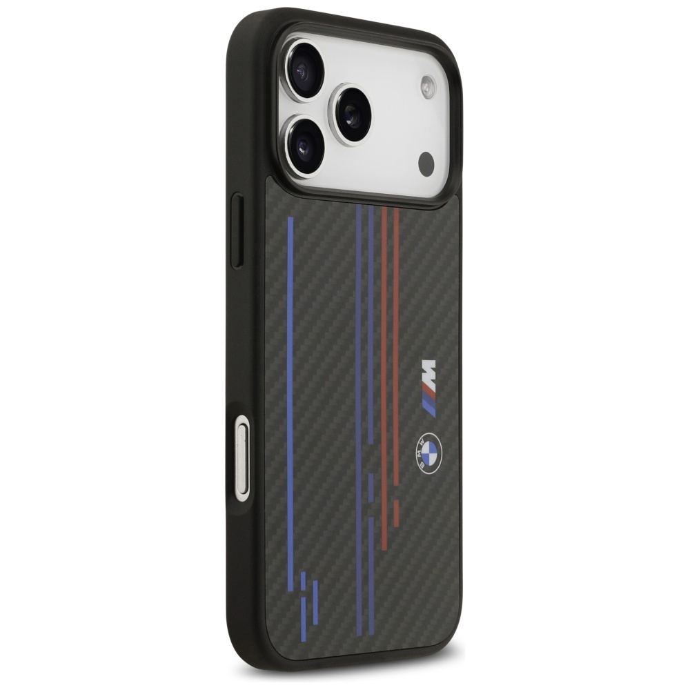 BMW M Kevlar Lines & Logo MagSafe vāciņš iPhone 17 Pro Max - Melns | Phone Case Cover Black (2)