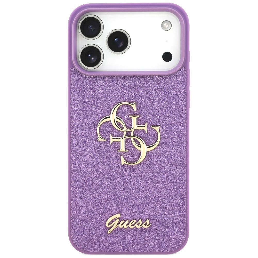 Guess Fixed Glitter Big 4G vāciņš iPhone 17 Pro Max - violets | Phone Case Cover Purple (1)
