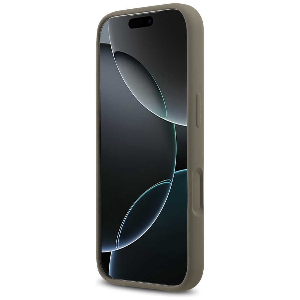 Guess silikona Big 4G Script vāciņš iPhone 17 Pro Max — brūns | Phone Case Cover (3)