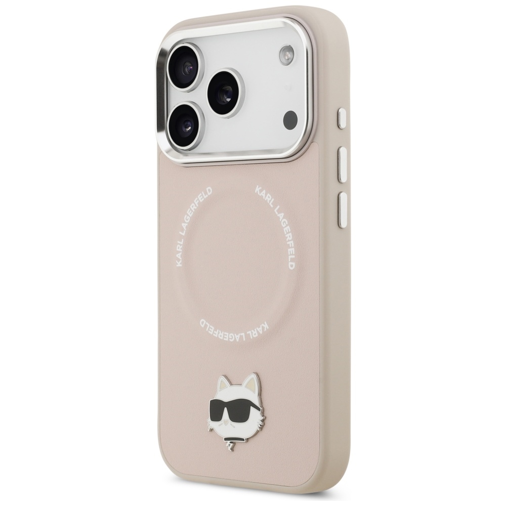 Karl Lagerfeld Choupette Pin MagSafe vāciņš iPhone 17 Pro Max — rozā | Phone Case Cover (0)