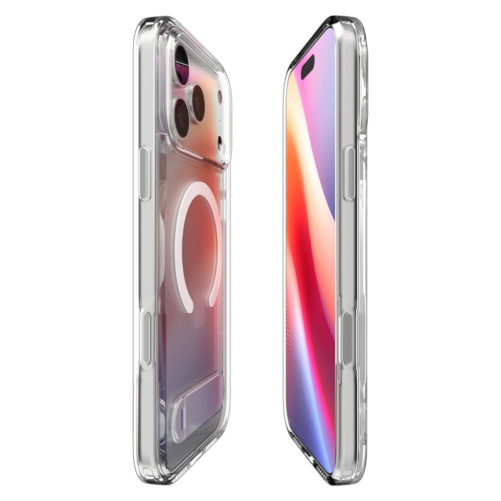 Spigen Ultra Hybrid "S" MagSafe maciņš iPhone 17 Pro Max – caurspīdīgs un balts | Phone Case Cover (2)