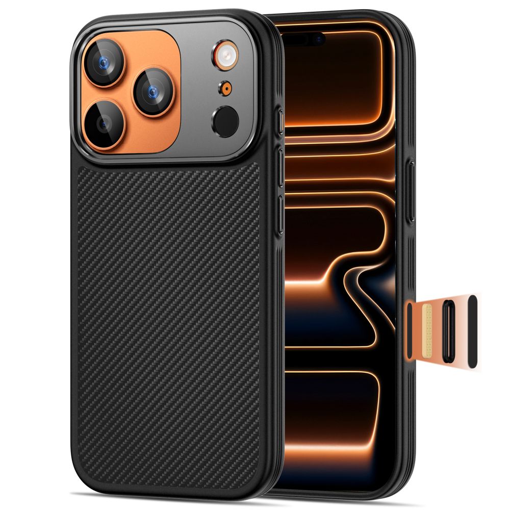 Tech-Protect Kevlar Aramid MagSafe vāciņš iPhone 17 Pro Max telefonam - melns | Phone Case Cover (1)