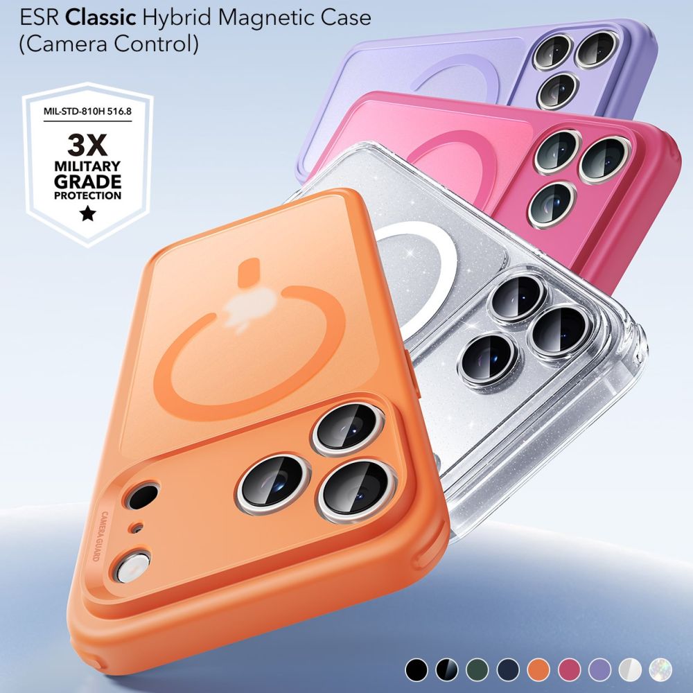 ESR Classic Hybrid MagSafe maciņš iPhone 17 Pro Max – caurspīdīgi oranžs | Phone Case Cover (3)