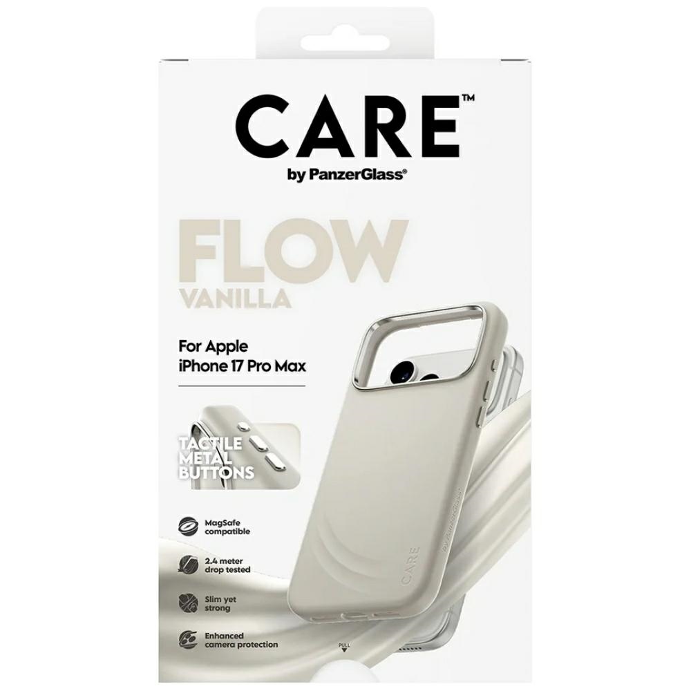 CARE by PanzerGlass FLOW MagSafe vāciņš ar MagSafe iPhone 17 Pro Max tālrunim – bēšs | Phone Case Cover (2)
