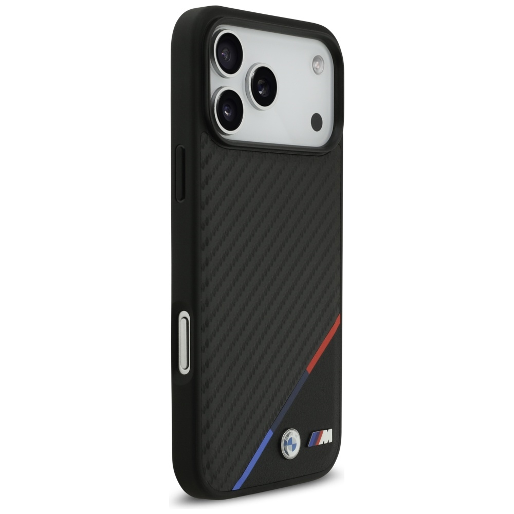 BMW M Carbon Tricolor Line MagSafe maciņš iPhone 17 Pro Max – melns | Phone Case Cover (2)