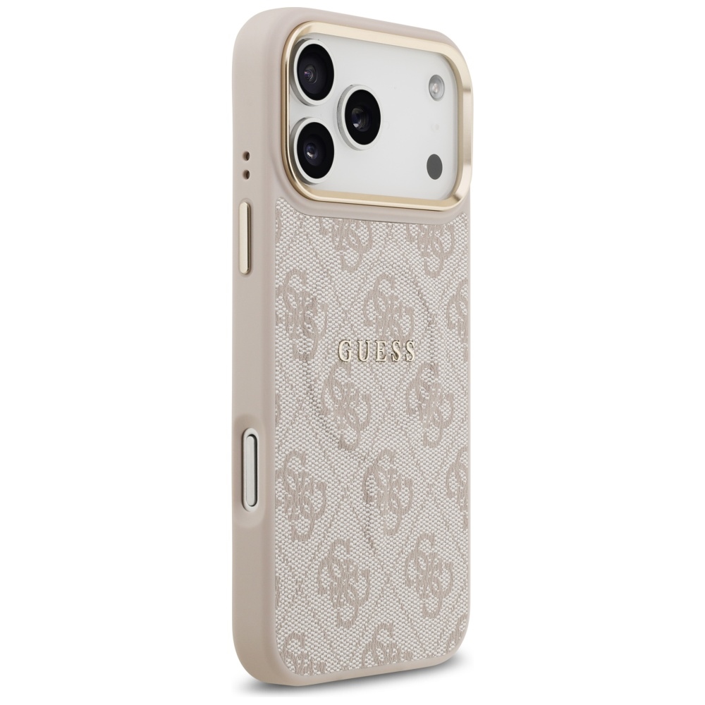 Guess 4G PU Classic Logo MagSafe vāciņš ar MagSafe iPhone 17 Pro Max tālrunim - rozā | Phone Case Cover (2)