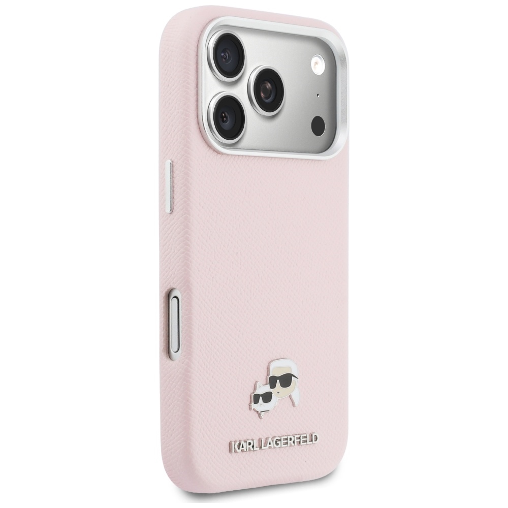 Karl Lagerfeld Karl & Choupette Head Pins Saffiano MagSafe MagCase iPhone 17 Pro Max telefonam – rozā | Phone Case... (2)