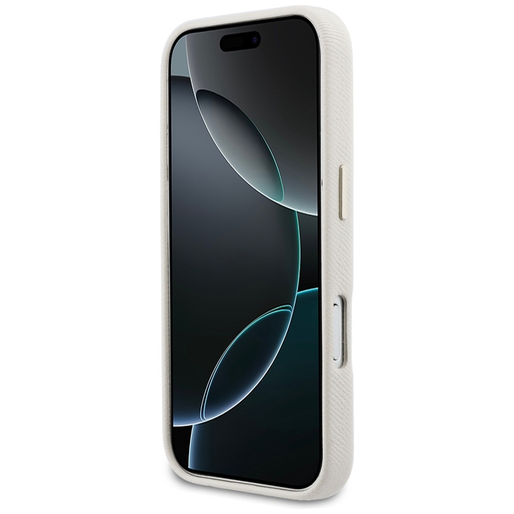 Guess FW Resin Logo vāciņš iPhone 17 Pro Max – bēšs | Phone Case Cover (3)