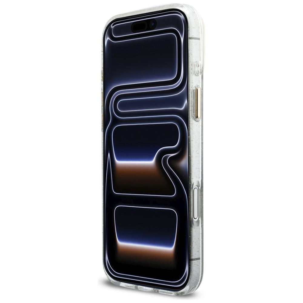 Guess IML Glitters Script Strap MagSafe vāciņš ar MagSafe iPhone 17 Pro Max tālrunim – caurspīdīgs | Phone Case... (3)