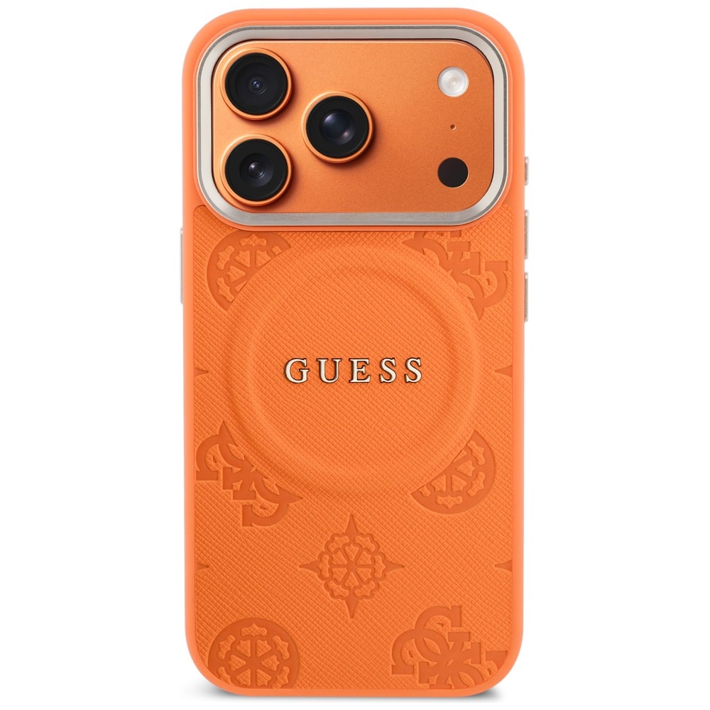 Guess Peony Hot Stamp MagSafe MagCase iPhone 17 Pro Max telefonam – oranža | Phone Case Cover (1)