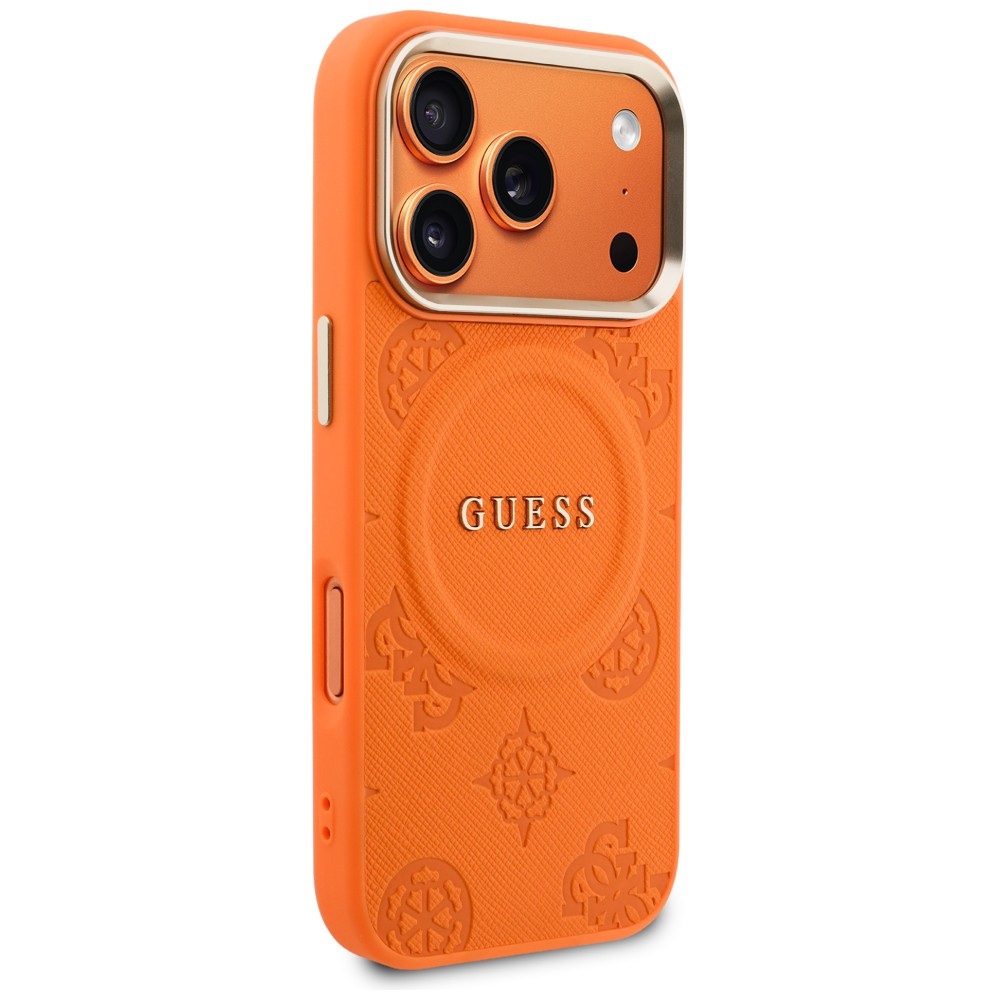 Guess Peony Hot Stamp MagSafe MagCase iPhone 17 Pro Max telefonam – oranža | Phone Case Cover (2)
