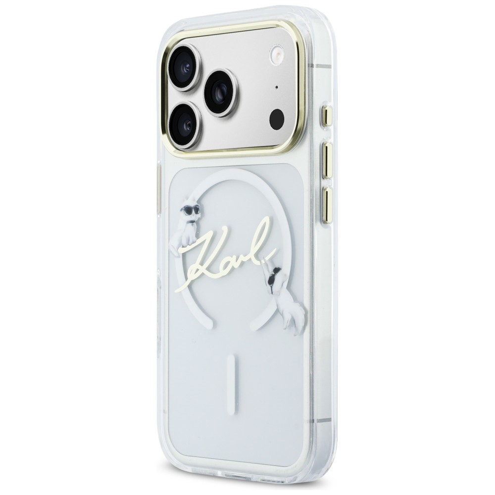 Karl Lagerfeld IML Choupettes Karl Script Logo MagSafe vāciņš ar MagSafe iPhone 17 Pro Max tālrunim –... (0)