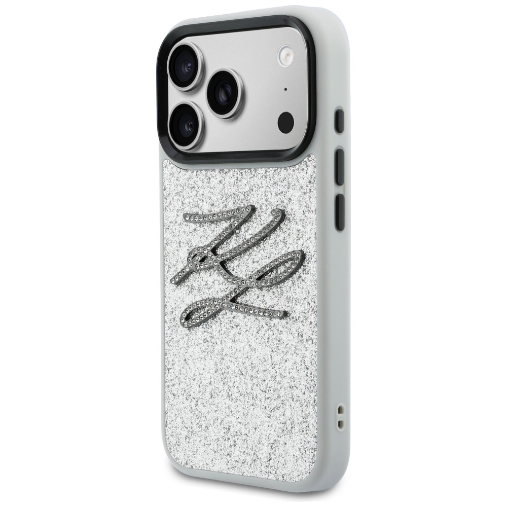 Karl Lagerfeld IML Glitter KL Diamond Logo vāciņš iPhone 17 Pro Max – sudraba | Phone Case Cover (0)