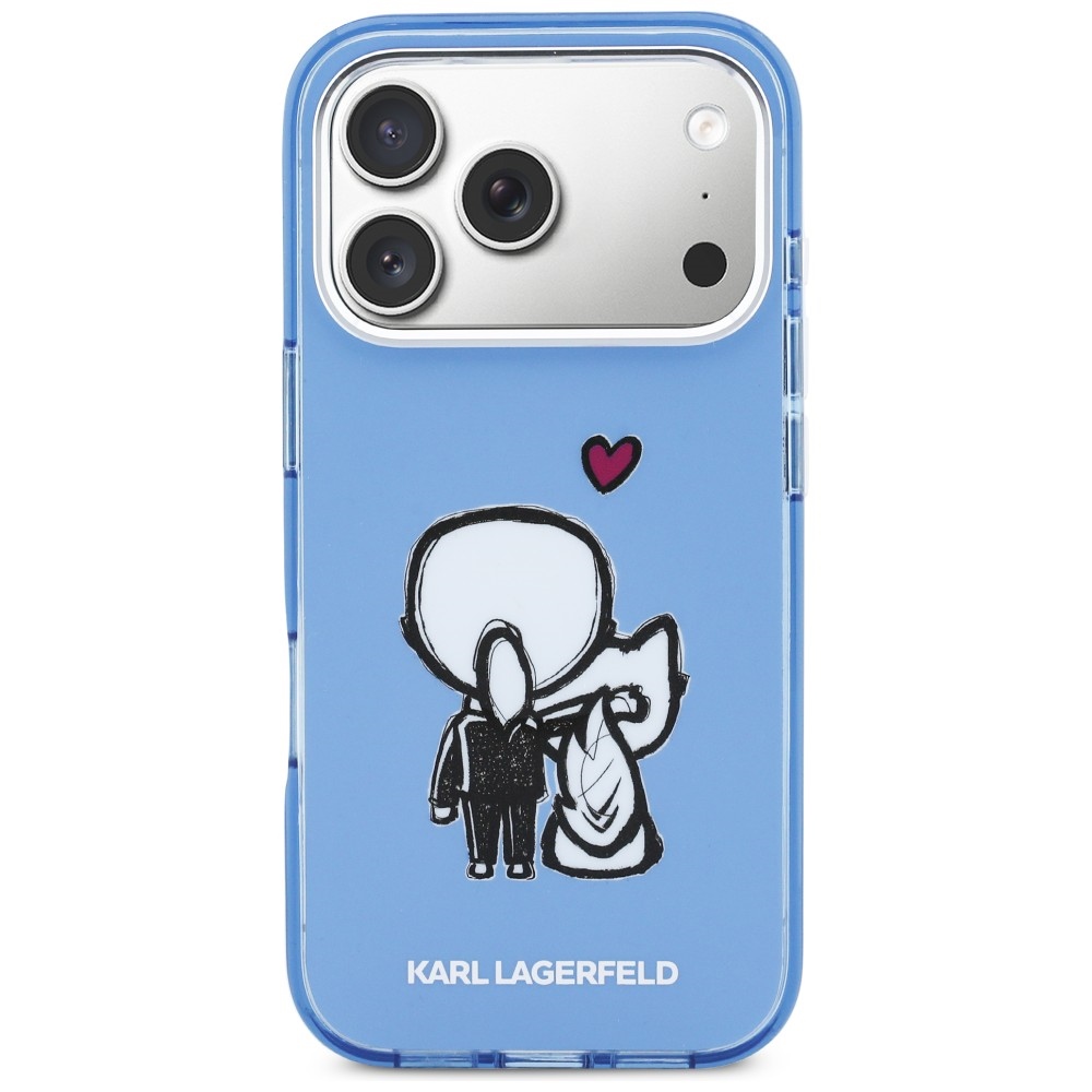 Karl Lagerfeld Karl & Choupette MagSafe aizmugurējais telefona vāciņš maciņs iPhone 17 Pro Max – zils | Phone... (1)