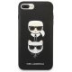 Apple iPhone 7 8 Plus 5.5\" Karl Lagerfeld Saffiano Karl&Choupette Head Case Cover, Black | Telefona Maciņš Vāks...