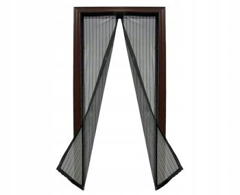 Durvju Moskītu Odu Kukaiņu Tīkls Pretinsektu Siets - 210X100, Melns | Mosquito Door Mesh Net Anti-Insect Screen