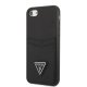 Apple iPhone 8 / 7 / SE (2020) (2022) 4.7\" Guess Saffiano Triangle Logo Cardslot Case Cover (GUHCI8PSATPK), Black |...