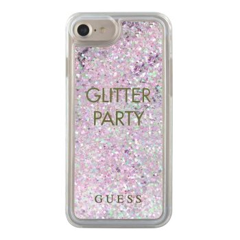 Apple iPhone 8 / 7 / SE (2020) (2022) 4.7" Guess Liquid Glitter Party Case Cover (GUHCP7GLUQPU), Purple | Telefona...
