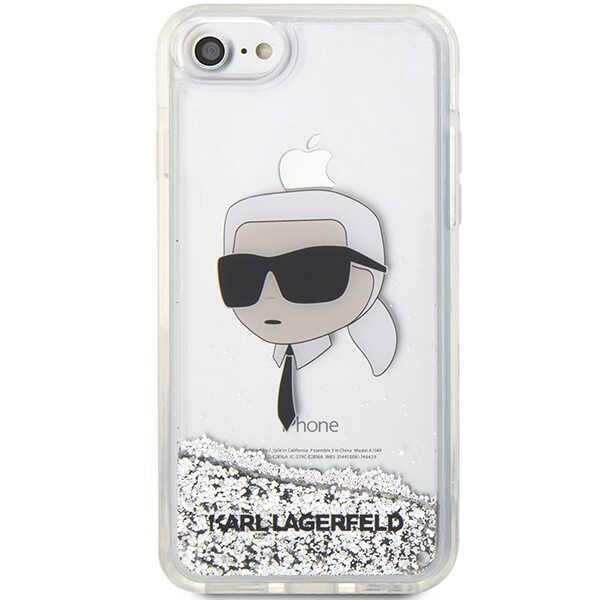 Apple iPhone 8 / 7 / SE (2020) (2022) 4.7" Karl Lagerfeld Glitter Karl Head Case Cover (KLHCI8LNKHCH), Silver |... (1)