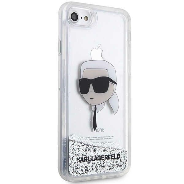 Apple iPhone 8 / 7 / SE (2020) (2022) 4.7" Karl Lagerfeld Glitter Karl Head Case Cover (KLHCI8LNKHCH), Silver |... (2)