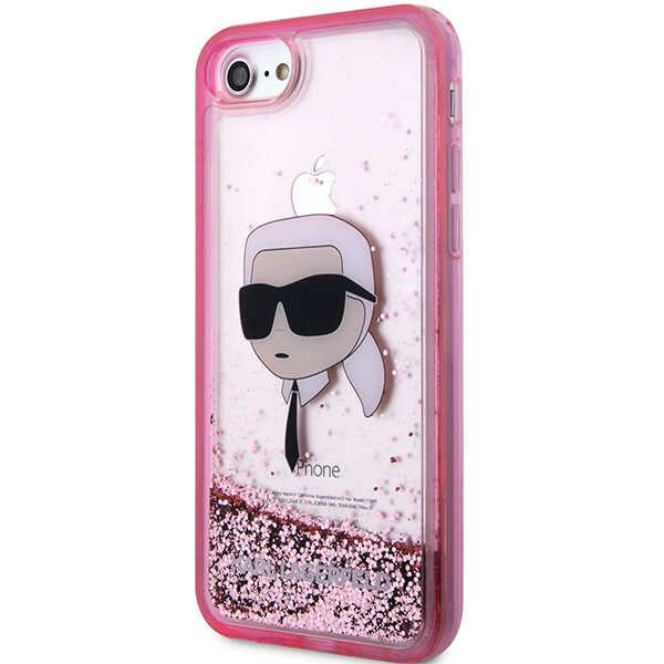 Apple iPhone 8 / 7 / SE (2020) (2022) 4.7" Karl Lagerfeld Glitter Karl Head Case Cover (KLHCI8LNKHCP), Pink | Telefona... (0)
