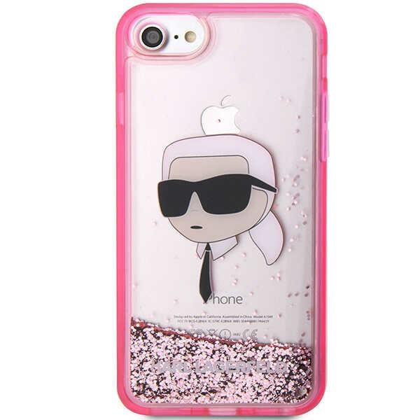 Apple iPhone 8 / 7 / SE (2020) (2022) 4.7" Karl Lagerfeld Glitter Karl Head Case Cover (KLHCI8LNKHCP), Pink | Telefona... (1)