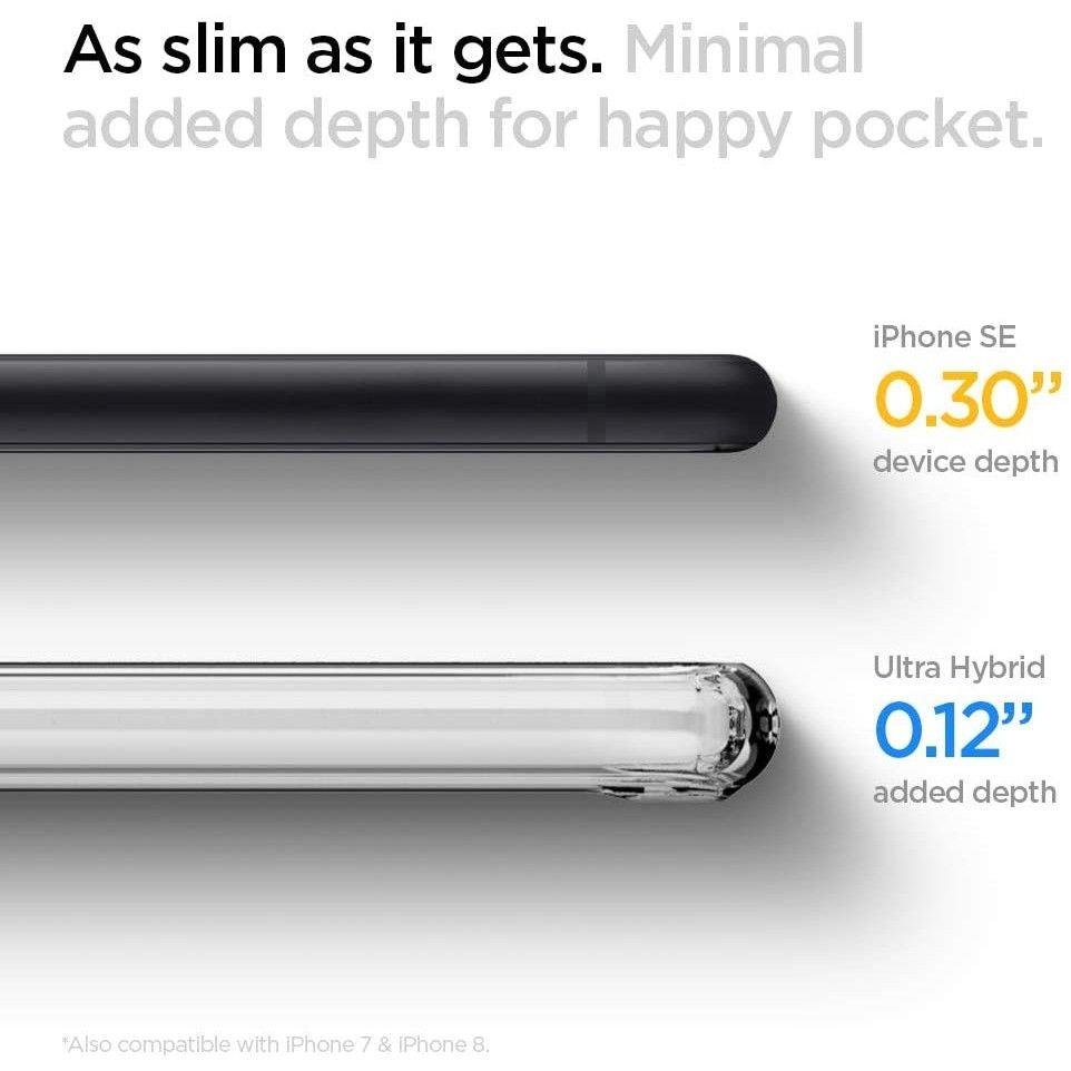 Apple iPhone 7 / 8 / SE (2020) (2022) 4.7" Spigen Ultra Hybrid Case Cover, Crystal Clear | Telefona Vāciņš Maciņš... (0)