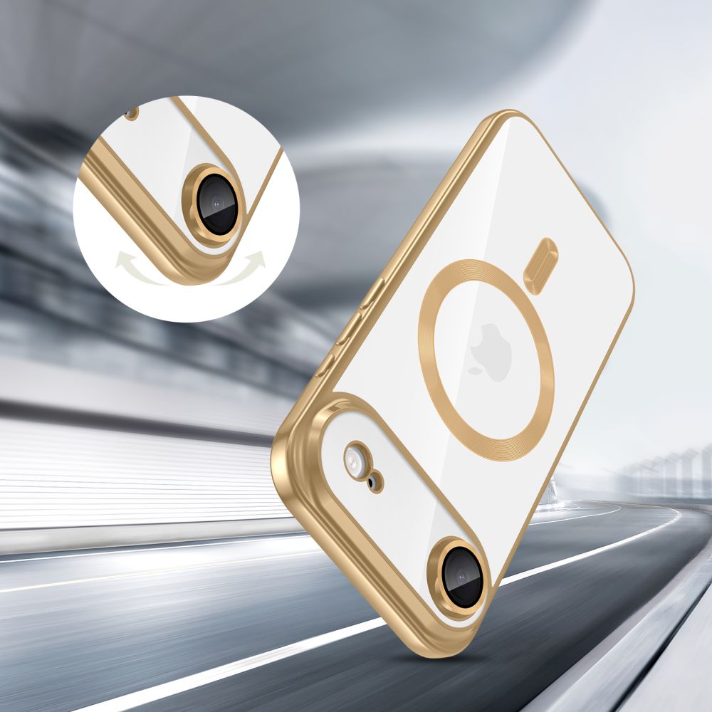 Tech-Protect MagFlex MagSafe vāciņš iPhone 17 Air - Caurspīdīgs zelta | Phone Case Cover (3)
