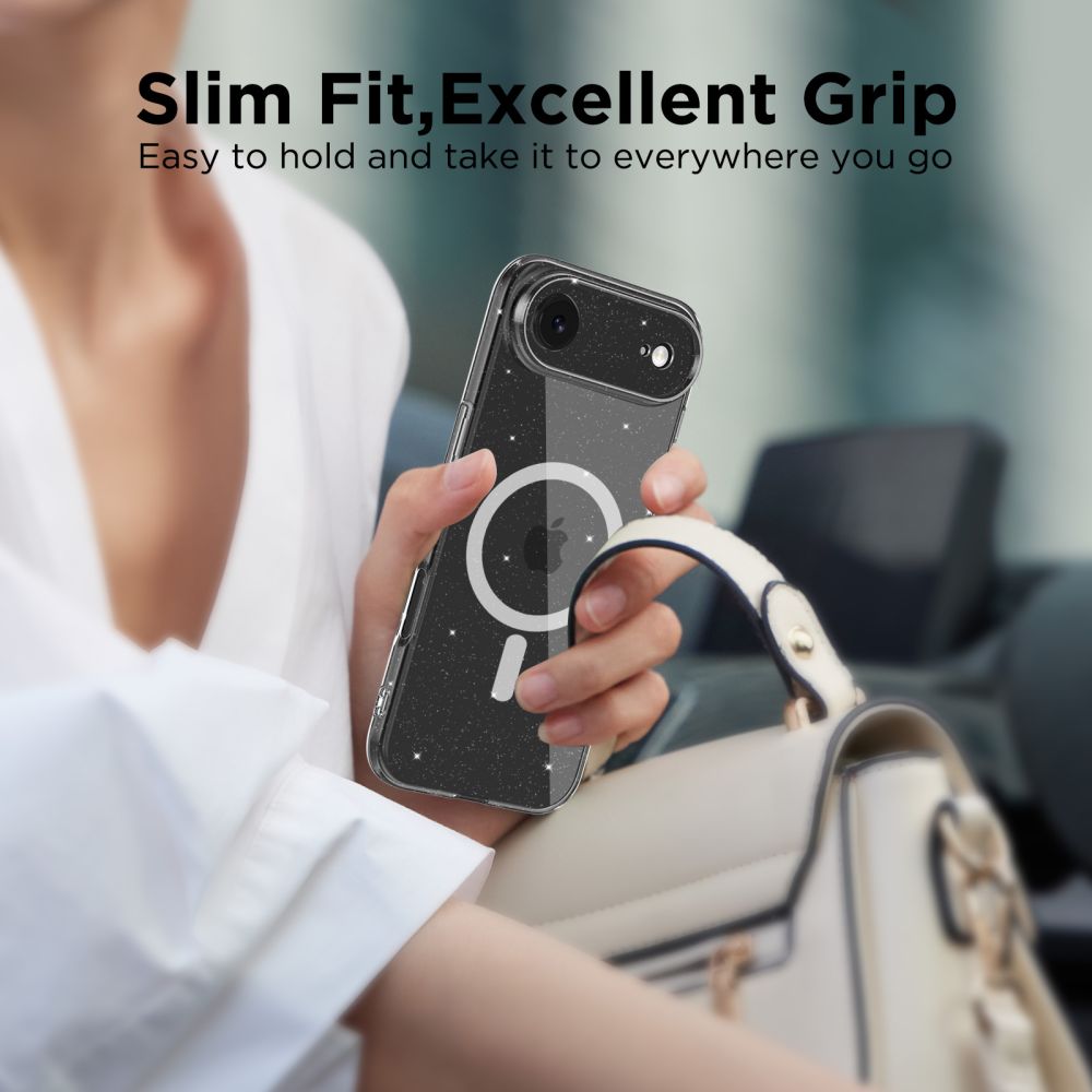 Tech-Protect FlexAir MagSafe vāciņš iPhone 17 Air - Caurspīdīgs ar mirdzumu | Phone Case Cover (2)