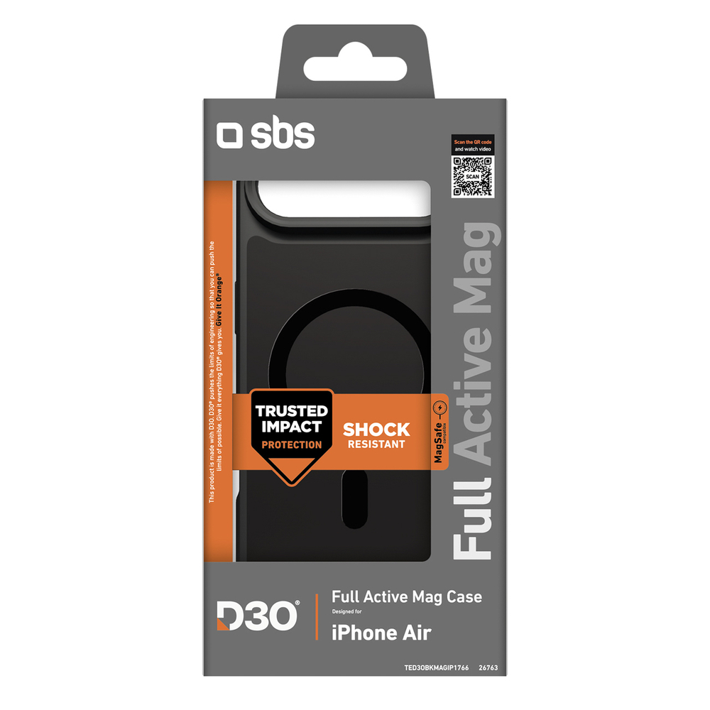 SBS Full Active Mag vāciņš ar D3O tehnoloģiju iPhone 17 Air - melns | Phone Case Cover (0)