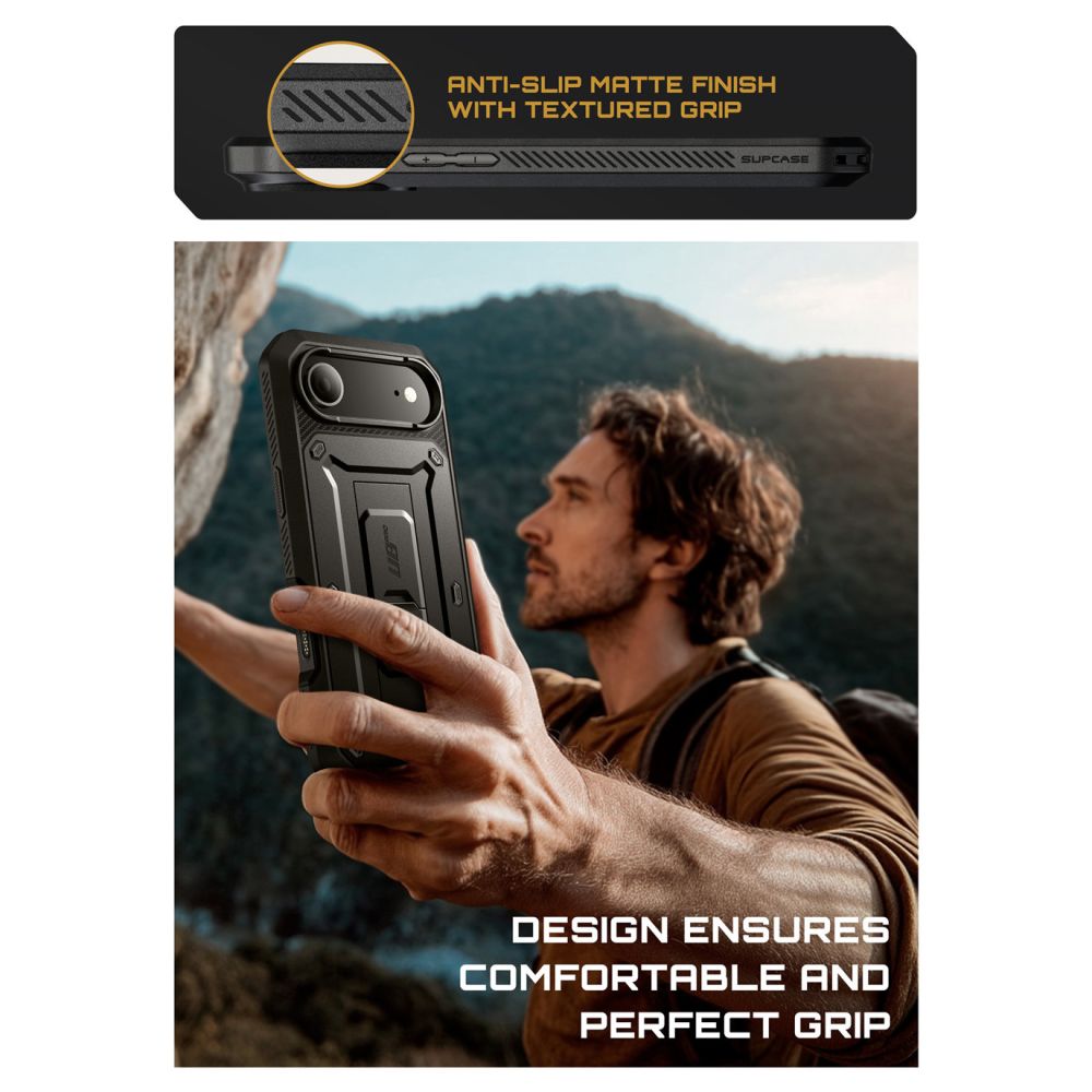 Supcase UB Pro vāciņš iPhone 17 Air - Melns | Phone Case Cover (3)