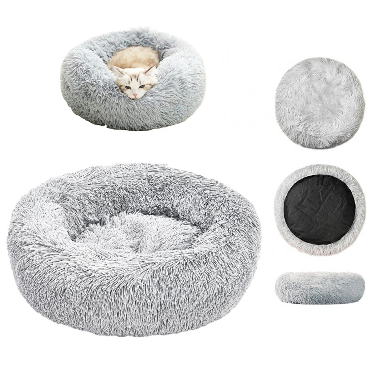 Apaļa Gulta Dīvāns Guļvieta Kaķim Sunim Dzīvniekam, 50x10 cm | Pet Bed Sofa Sleeping Place for Cat Dog