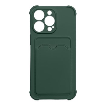 Apple iPhone XS Max 6.5" Silicone Wallet Card Case, Green | Silikona Vāciņš Maciņš Apvalks Bampers