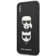 Apple iPhone Xs Max 6.5\'\' Karl Lagerfeld Saffiano Karl&Choupette Head Case Cover, Black | Telefona Maciņš Vāks...