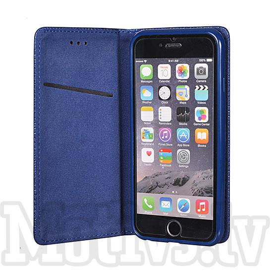 Apple iPhone XS Max 6.5" Magnet TPU Book Case Cover - Blue, vāciņš ar gumijas turētāju un kabatu (0)