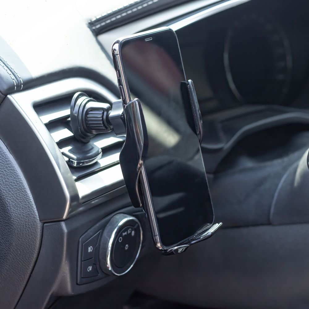Maxlife MXCH-08 Automātisks Automašīnas Telefona Turētājs ar Bezvadu Lādētāju 15W, Melns | Automatic Car Phone... (0)