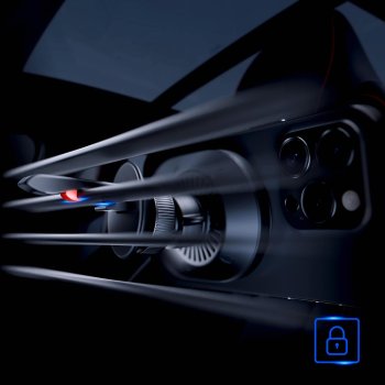 Auto ventilācijas restes turētājs 3mk Hardy AeroCharger 15W Qi2/MagSafe - melns