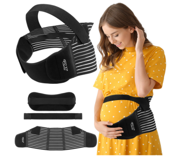 4FIZJO Elastīgā grūtnieču atbalsta josta, pirmsdzemdību balstošā bandāža grūtniecēm, L izmērs | Elastic Maternity Support Belt