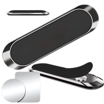 Pašlīmējošs magnētiskais telefona turētājs auto, stiprs, melns