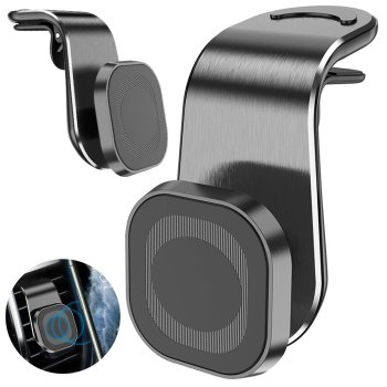 Magnētiskais telefona turētājs auto ventilācijas restei, melns