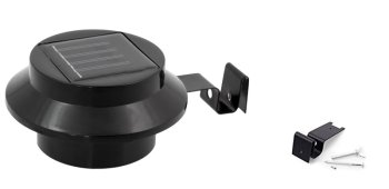 Dārza Nakts Lampa 3 LED uz Saules Baterijām ar Sensoru, Melna | Garden Night Lamp with Solar Batteries with Sensor